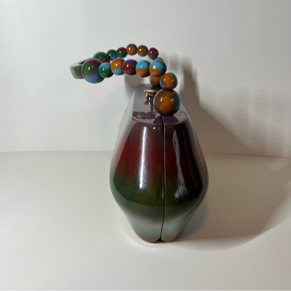 Timmy Woods, Women’s Beverly Hills, Vintage Wooded Purse - Picture 3 of 16